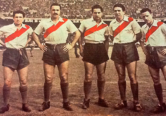 1943. River Plate. La delantera de la "máquina".